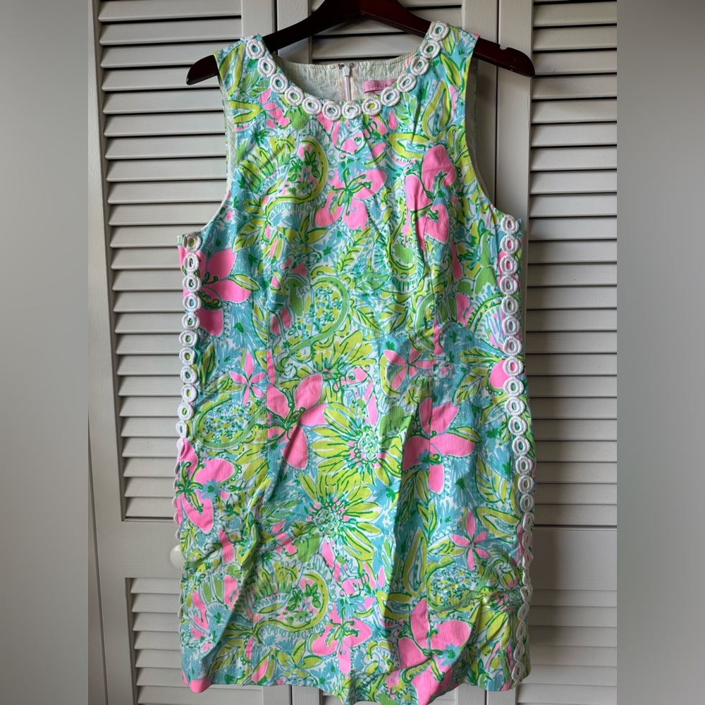 Lilly Pulitzer Floral Dress - Pink, Green, Blue